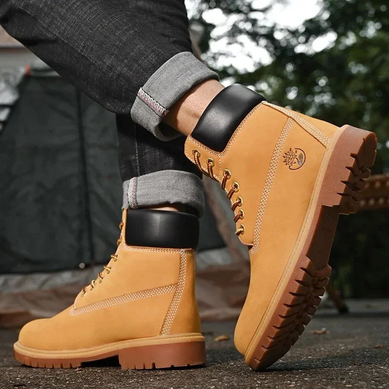 Boots Men High Top Boots High  - Men'S Fashion For 45 Years Old 评论和价格