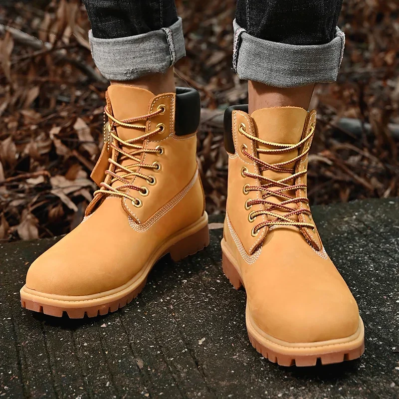 Boots Men High Top Boots High  - Men'S Fashion For 45 Years Old 评论和价格